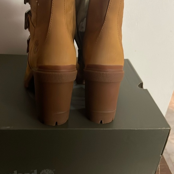 Women's Tan Buckle Strap Boots - Picture 2 of 5